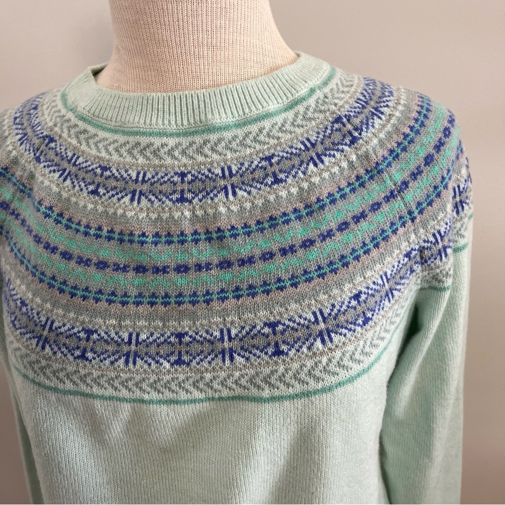 Talbots Fair Isle Yoke Sweater - Picture 3 of 6